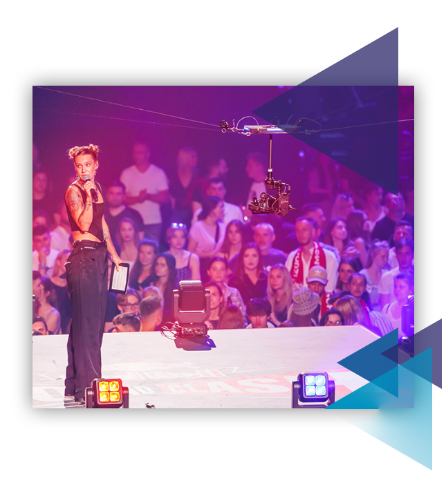 Ramię kamerowe do steadicam w streamingu