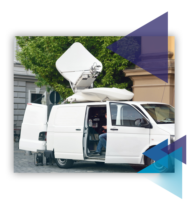 Wóz transmisyjny D-SNG - satellite uplink obvan