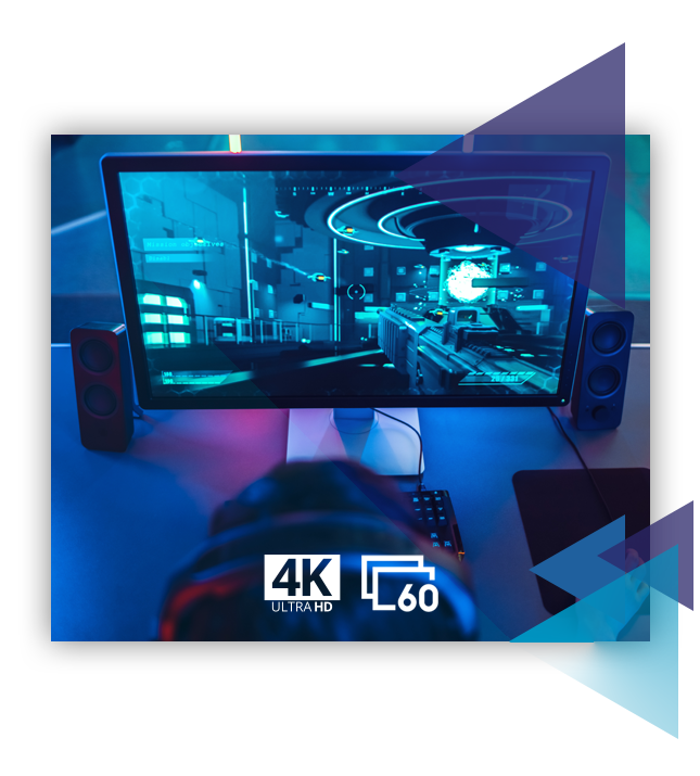 Gaming w 4K 2160p i 1080p w 60 klatkach!